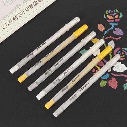 3Kind DIY 0.8mm White Marker Pen Sketching Painting Pens Art Stationery Supplies Pen Gold Silver Color For Paint Drawing Brushes