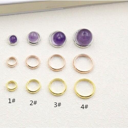 4pcs/lot 925 Sterling Silver Spacer Bead Positioning Circle Jump Rings For Jewelry Making Bead Bracelets DIY Accessories