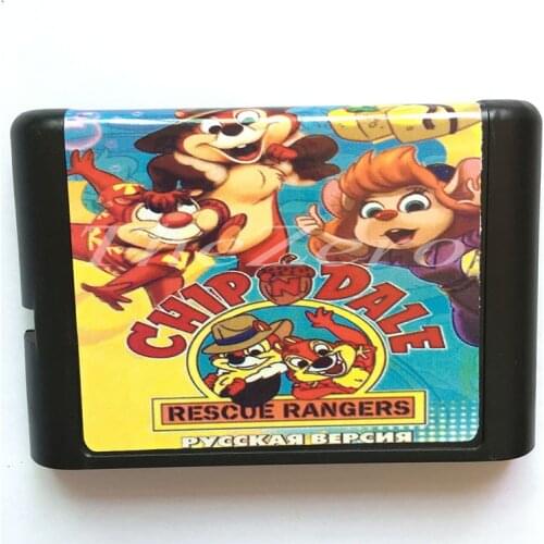 Chip N' Dale Rescue Rangers EU/JAP Shell for 16 bit Game Card for Genesis System for Sega Mega Drive