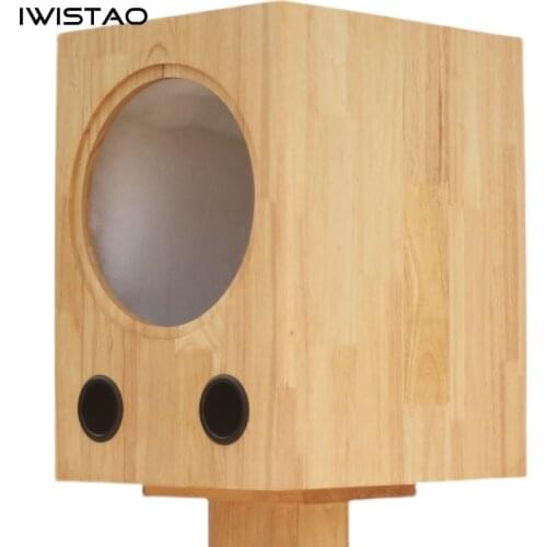 IWISTAO 12 Inch Subwoofer Empty Cabinet Customized Solid Wood Front Inverted Dovetail Structure 60L HIFI DIY Audio