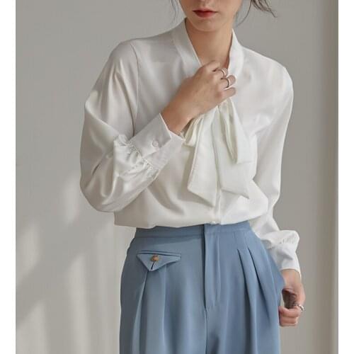 JIANABAOLU Satin Blouses
