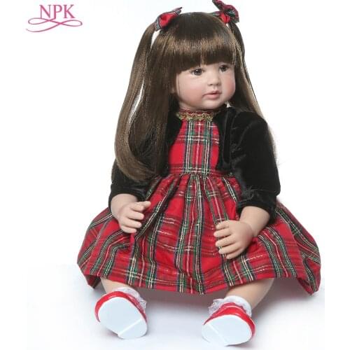 60cm very big reborn toddler princess Handmade Silicone vinyl adorable Lifelike Baby Bonecas girl kid bebe doll reborn menina