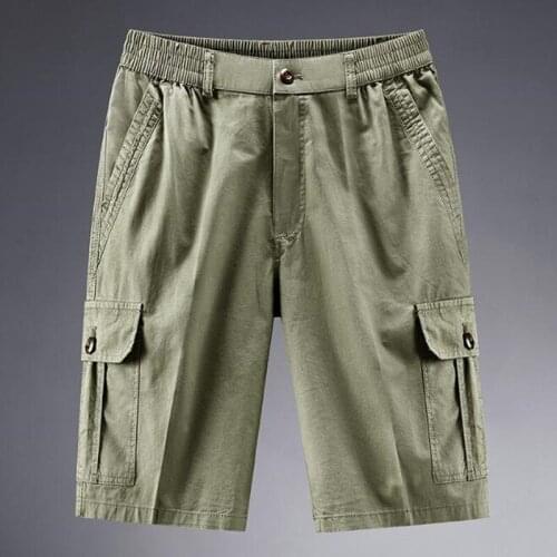 Summer Mens Baggy Casual Shorts Loose Knee Length Trousers Waistline CARGO Shorts Trousers Men Bottoms Plus Size