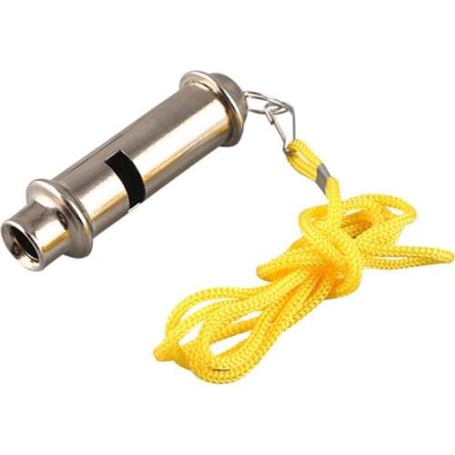 Training Whistle Multifunctional High Decibel Metal Emergency Survival Whistle With Keychain For Camping Hiking Outdoor Sport