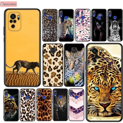 Cheetah Leopard Jaguar Fashion Silicone Cover For Xiaomi Redmi Note 10 10S 9 9S Pro Max 9T 8T 8 7 6 5 Pro 5A Phone Case