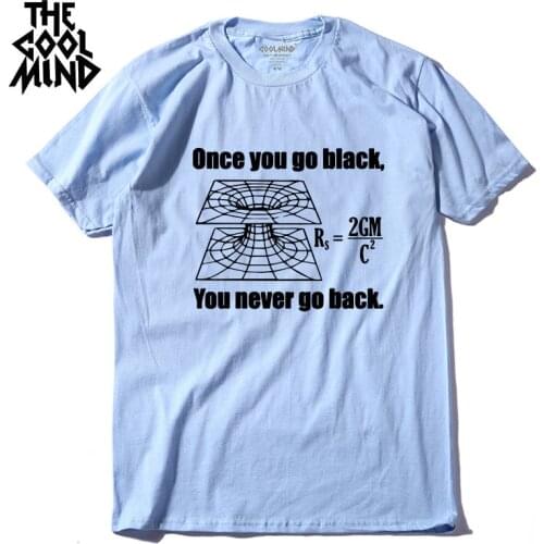 COOLMIND QI0125A cotton cool once you go black Men T Shirt creative O-Neck Short Sleeve o-neck knitted Casual Man T-Shirt