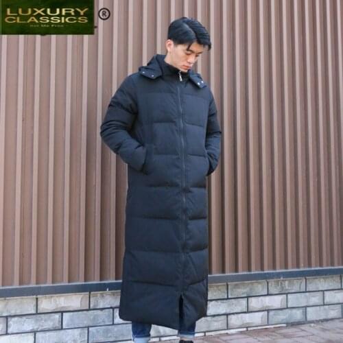 Men Winter Down Jacket Thick Warm High Quality 90% White Goose Down Coat Male Hooded Mens Clothing 2021 Casual Outwear LW