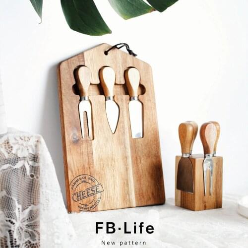 Cheese butter knife plate set bread cake plate steak plate knife water knife and fork set breakfast food plate photo swing
