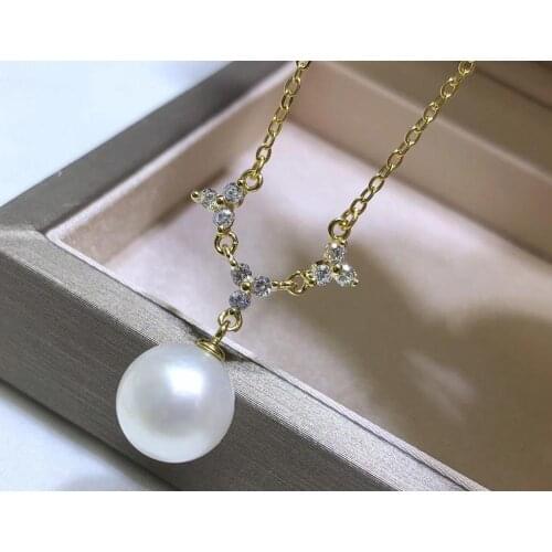 New Arrival 925 Sterling Silver Necklace Chain with Pendant Mountings Findings Jewelry Parts Fittings Accessories for Pearls