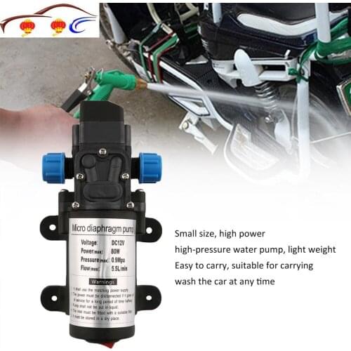 New Portable DC12V 80W High Pressure Electric Water Pump Garden Pool Pump Upgrade Trigger Sprayer For Watering Car Washing Hot