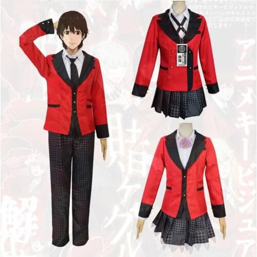 Full Set Anime Halloween Jabami Yumeko Cosplay Costume Men Women Igarashi Sayaka Role Playing School Uniform C88132AD