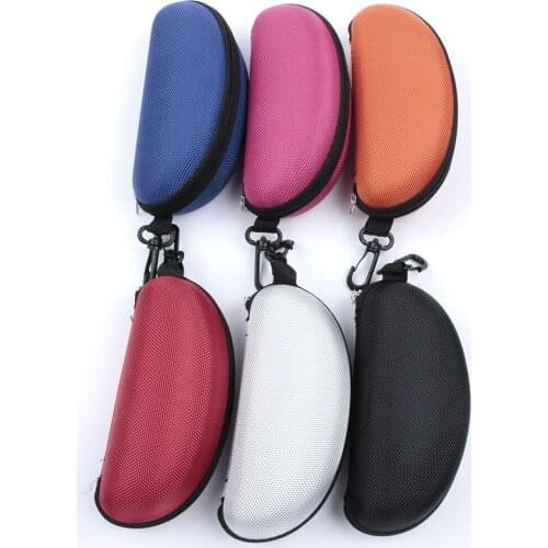 Portable Zipper Eye Glasses Clam Shell Sunglasses Hard Case Eyeglasses Protection Storage Holder Bag Travel Accessories