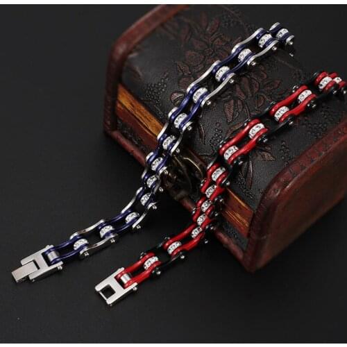 Factory direct tide men titanium steel chain chain bracelet bicycle chain stainless steel jewelry