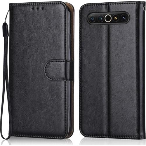 Folio Luxury Leather Case for On Meizu 17 Pro Wallet Stand Flip Case Phone Bag With Strap