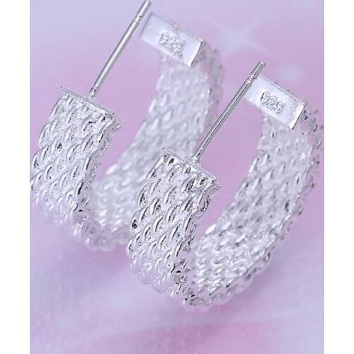 High quality fashion 925 Sterling silver wedding Earring Jewelry for women stud lady nice gifts wedding free shipping