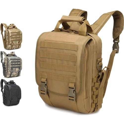 Tactical 14'' Laptop Bag Hunting Mens Molle Camping Hiking Trekking Backpack Army Military Airsoft Shoulder Bag