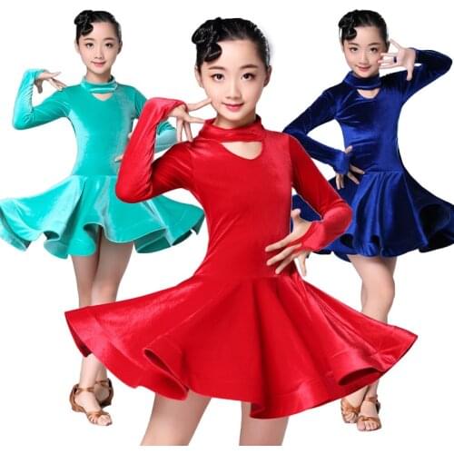 Practice Dancing Dress Girl Clothes Ballroom Latin Dresses Competition Performance Dancewear Girls Skirt Ballroom Latin Skirt