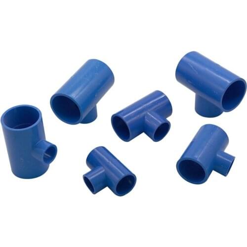 PVC Inside Diameter 20/25/32/40mm Reducing 3-way Tee Garden Greenhouse Farm Water Supply Pipe Fittings Aquarium Tank Adapters