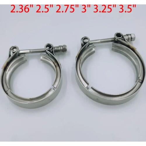 2.36" 2.5" 2.75" 3" 3.25" 3.5" SS304 Universal Car Exhaust V Band Clamp Standard Stainless Steel V-band Anti-Rust 1.25Inch~6Inch