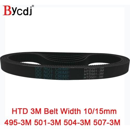 Arc HTD 3M Timing belt C=495 501 504 507 width 6-25mm Teeth165 167 168 169 HTD3M synchronous pulley 495-3M 501-3M 504-3M 507-3M
