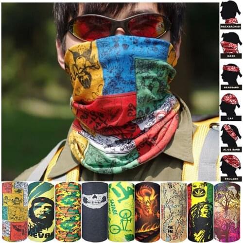 1*Cycling Scarf Biker Hip Hop Hijab Novelty Fishing Scarf Bandana Outdoor Sports Headband Ski Scarf Mask Hiking Mask Colourful