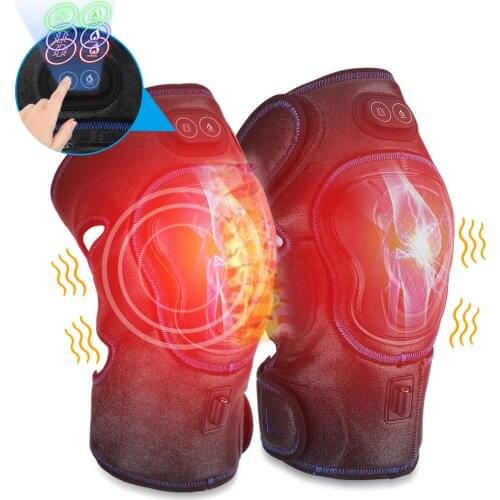2in1 Heating Knee Massager Powerful Vibration Physiotherapy Joint Relief Arthritis Pain Health Care Knee Legs Massage Relaxation