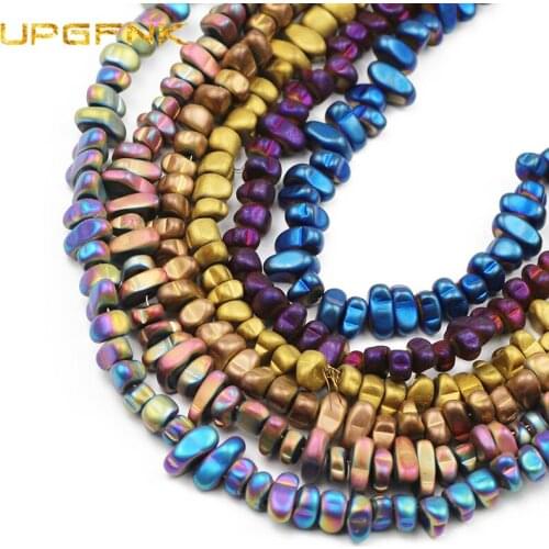 4~10mm Matte Natural Stone black Hematite irregular gravel Loose spacer beads for Jewelry making DIY bracelet Necklace Findings