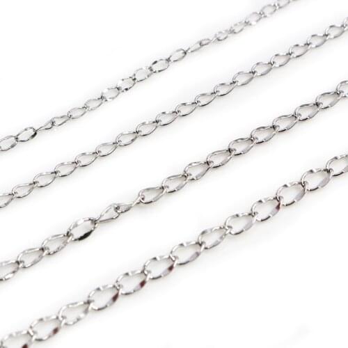 5 Meters/Lot No Fade Stainless Steel polishing Necklace Tail Chains For DIY Jewelry Findings Making Materials Handmade Supplies