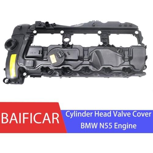 Baificar Brand New OEM N55 Engine Cylinder Head Valve Cover With Gasket 11127570292 For BMW 335i 640i 740i X3 X5 X6