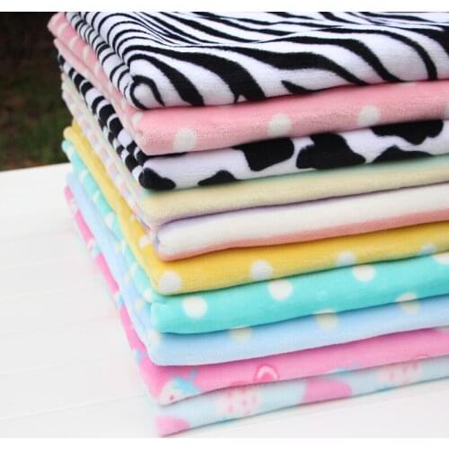 Free Shipping BUY 3 GET 4 DIY Crafts Polar Fleece Anti Pill Fabric Premium Quality Soft Multi Polka Dots Fabric 160cm Wide