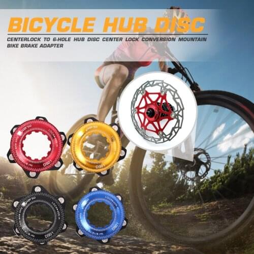 Disc Center Lock Centerlock to 6-hole Hub Conversion Mountain Bike Brake Adapter Outdoor Cycle Biking Entertainment