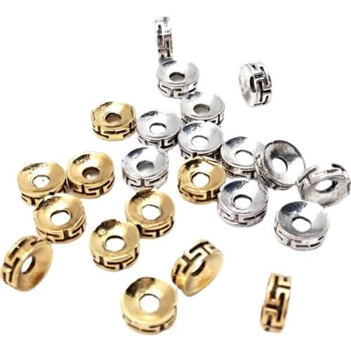 Zinc Alloy Beads round Beads Handmade DIY Bracelet Material Spacer Beads Making Ornament Accessories jewelry diy