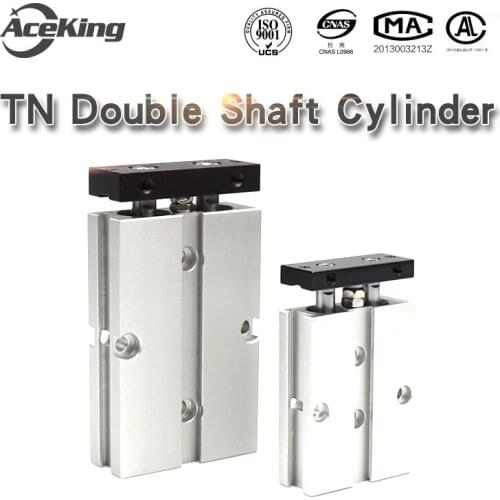 The TDA/TN two-axis double bar cylinder TN10/16/20/25/32/40X10SX20SX30SX40SX50SX60X70X75X80SX100S AceKing TN16X10-S