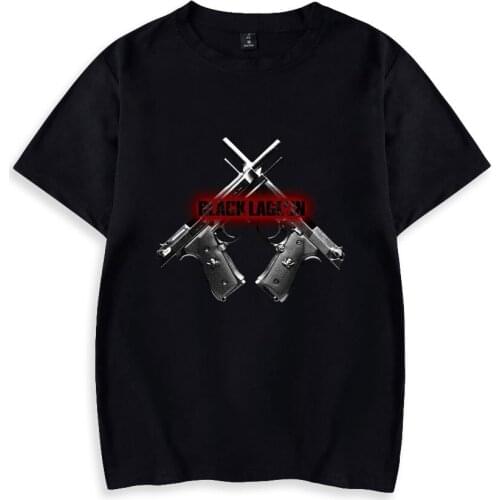 Personality Creative Tshirt BLACK LAGOON Tshirt Summer Holiday Street Graffiti Style Men/Women street Streetwear Style T-shirt