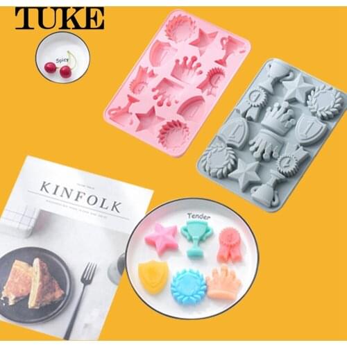 Cake Tools Trophy Medal Baptism Trophy Silicone mold Mould Romantic communition cup Cake Baking Icing Ice