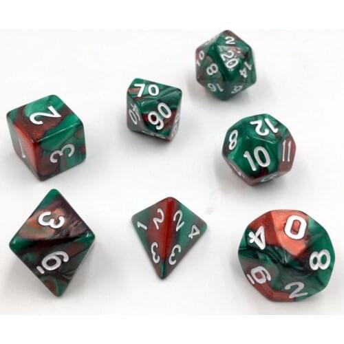 Rollooo Dice 7pc/set Mix color Digital Dice d4 d6 d8 d10 d% d12 d20 Rpg dice