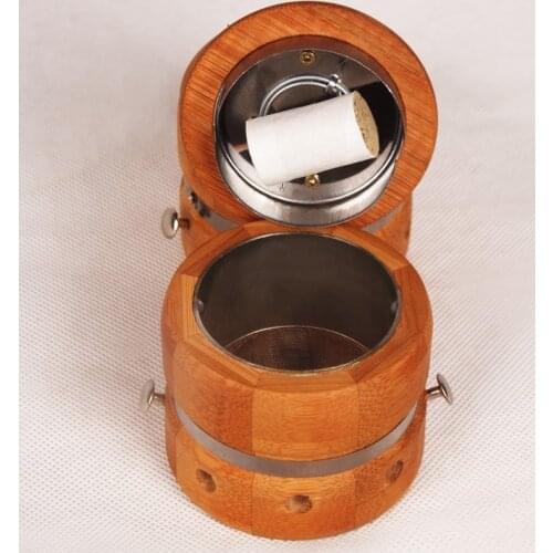 Hot-selling Querysystem cauterize bamboo wooden moxa box utensils tank can thermostat +Meridian map