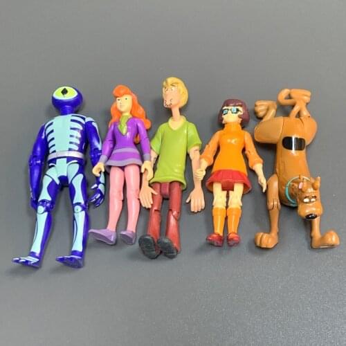Lot 7Pcs Scooby Mystery Solving Crew Shaggy Daphne Velma 5 in. Action Figures Doll Movie Toy Kids Xmas Gifts