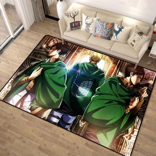 Cartoon Attack On Titan Team Floor Rug Doormat Carpet Bedroom Living Room Home Decor Non-slip Mat Gifts