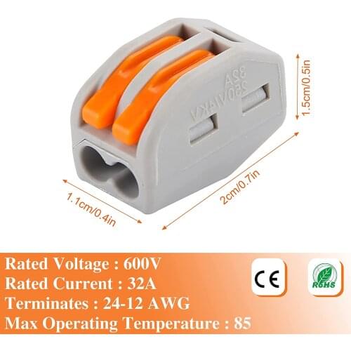 Wire Connector Terminal Block Set Reusable Electric Cable quick connector universal compact terminal plug-in0.08-2.5mm2 Kits