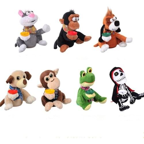 1PCS Children Electric Pet Plush Doll Robotic Dog Coin Piggy Bank Money Box Saving Pot Dancing Laughing Kids Children Gifts Toy