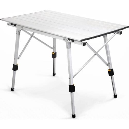 High Strength Aluminum Alloy Portable Ultralight Folding Camping Table Foldable Outdoor Dinner Desk For Family Party Picnic BBQ