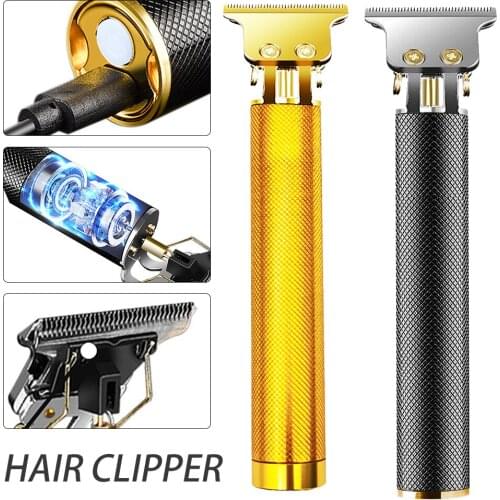 Professional T-shaped Hair Clipper for Men USB Charged Hair Trimmer Baber Hair Cutter Accessories Set Hair Salon Tools