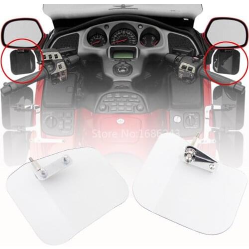 Motorcycle Clear Hand Guard Air Wing Deflector Windshield Windscreen Mirror Mount Kit for Honda Gold Wing GL1800 F6B 2001-2017