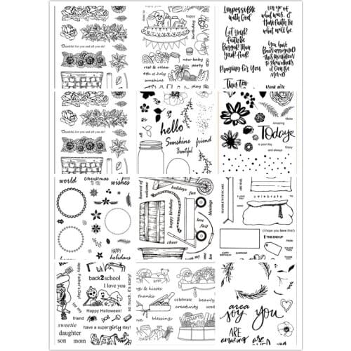 11x16 Fresh flowers Transparent Clear Silicone Stamp/Seal for DIY scrapbooking/photo album Decorative card making