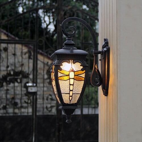 Retro Outdoor Wall Light Lamps Waterproof LED Porch Lights Wall Sconce Lamp Garden Balcony Aisle Decor Aluminum Lighting