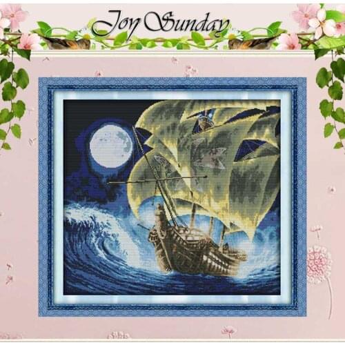 Sailng patterns counted Cross Stitch 11CT 14CT Cross Stitch Set Wholesale DIY scenery Cross-stitch Kit Embroidery Needlework