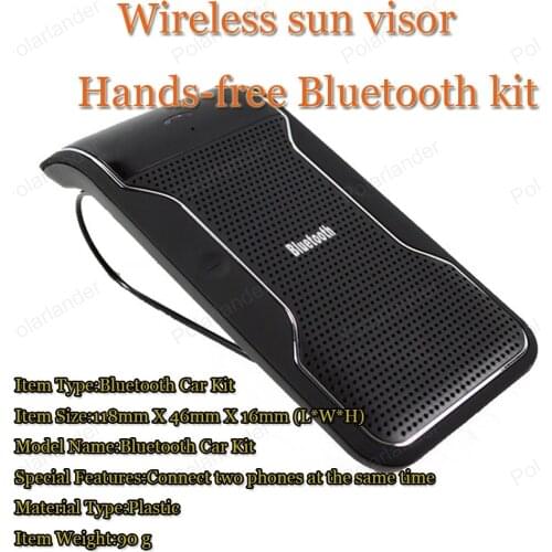 Hands-free intercom system sun visor fine clip mini car-styling Bluetooth V3.0+EDR MP3 Player with multi-functional car charger