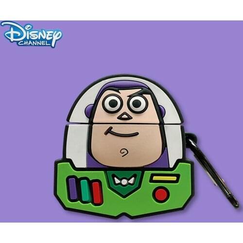 Disney Buzz Lightyear Stereoscopic Silicone Case For Airpods 1 2 Protective Bluetooth Wireless Earphone Cartoon Cover Charging