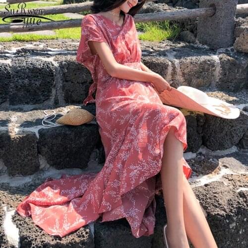 SURWENYUE Red Summer Dresses